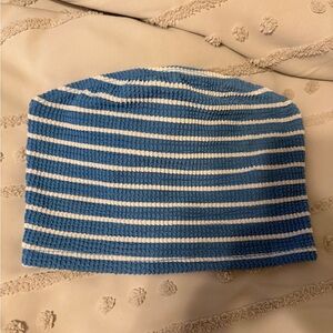 SHEIN Blue and White Striped Crop Top